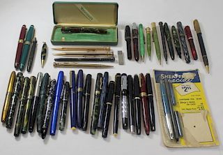 Large Grouping of Vintage Fountain Pens & Pencils.