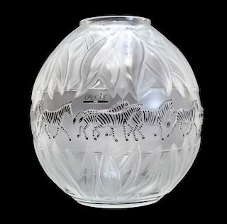 Lalique Crystal Vase Tanzania