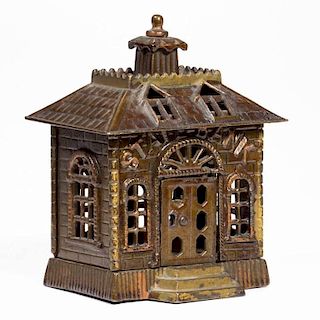 "STATE BANK" CAST-IRON PENNY BANK