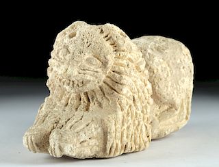 Roman Imperial Stone Figure of Prone Lion