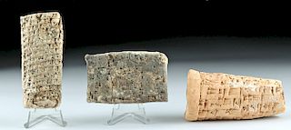 Lot of 3 Mesopotamian Clay Cuneiforms