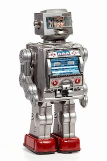 JAPANESE SPACE EXPLORER ROBOT BATTERY-OPERATED TIN TOY