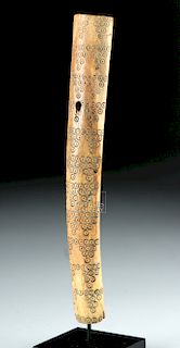 Chimu Bone Flute with Incised Decoration