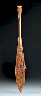 Late 19th C. Pacific Northwest Tlingit Wooden Paddle