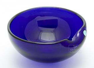 20th C. Tiffany Glass Thumbprint Bowl - Elsa Peretti