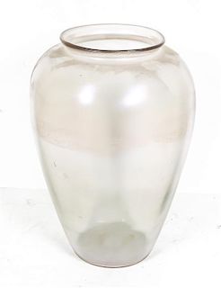 A Steuben Verre de Soie Glass Vase, Height 11 3/4 inches.