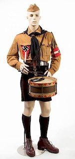 GERMAN MILITARY WORLD WAR TWO / WWII "HITLER YOUTH" ASSEMBLED UNIFORM AND RELATED ARTICLES