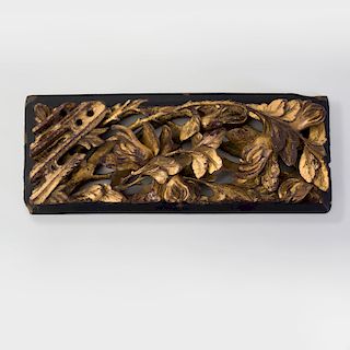 Chinese Parcel-Gilt Wood Fragment