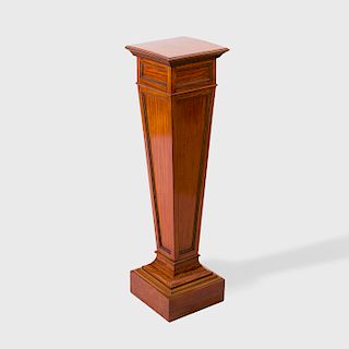 Regency Style Satinwood and Parcel-Gilt Pedestal