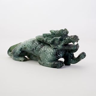 Chinese Carved Jade Figure of a Dragon