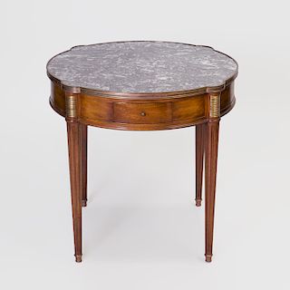 Louis XVI Style Brass-Mounted Mahogany Bouillotte Table