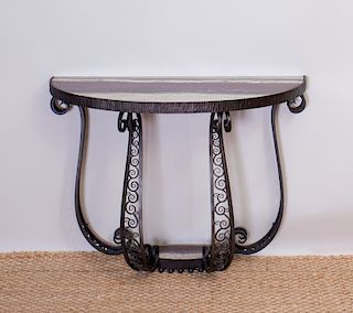 Art Deco Style Wrought-Iron Console Table