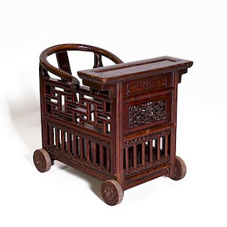 Chinese Stained Hardwood Child's Chair