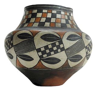 Acoma Pueblo Polychrome Pottery [Olla]