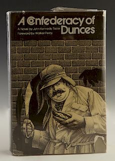 Book: "A Confederacy of Dunces," by John Kennedy Toole, 1980, Louisiana State University Press, First Printing, with original dust jacket, 338 pages.