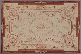 Aubusson Style Carpet, 4' 2 x 6'.
