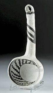 Anasazi Flagstaff Black on White Pottery Ladle