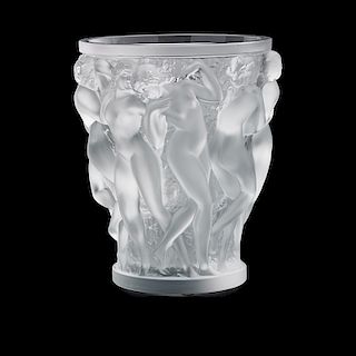 LALIQUE Post-war "Bacchantes" vase
