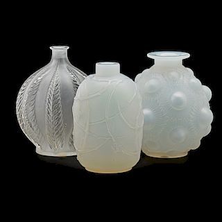 LALIQUE Three small vases