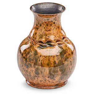 GEORGE OHR Large vase, speckled glaze