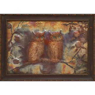 MARIA LONGWORTH STORER Panel with owls