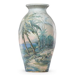 H. PILLSBURY; WELLER Hudson floor vase