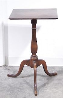 An American Mahogany Occasional Table, Height 26 1/2 x width 17 x depth 16 1/2 inches.
