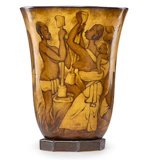 C. CATTEAU; BOCH FRERES Large vase