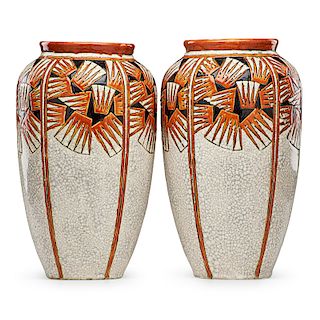 BOCH FRERES Two large vases