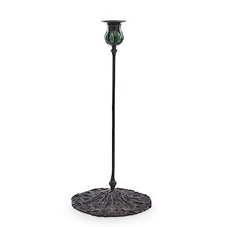 TIFFANY STUDIOS Queen Anne's Lace candlestick