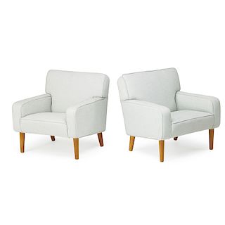 HANS WEGNER; A.P. STOLEN Pair of lounge chairs