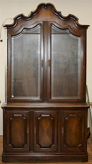 A Breakfront Cabinet, Height 89 1/2 x width 48 1/2 x depth 19 inches.