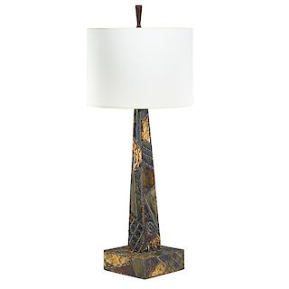 PAUL EVANS Rare tall table lamp