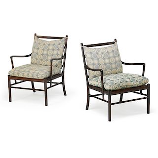 OLE WANSCHER Pair of Colonial lounge chairs