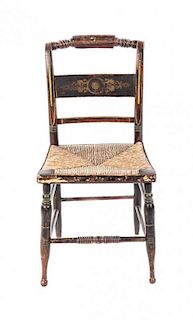 An American Painted and Stenciled Hitchcock Chair, Height 35 1/4 inches.