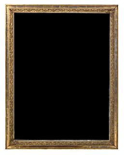 A Neoclassical Giltwood Pier Mirror, Height 49 1/2 x width 38 1/2 inches.