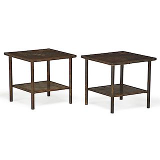 PHILIP AND KELVIN LaVERNE Two side tables