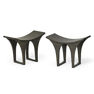 ROBERT THOMAS COLLECTION Pair of benches