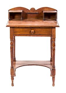 An American Work Table, Height 34 x width 23 1/4 x depth 16 1/2 inches.