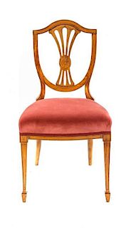 An American Hepplewhite Style Maple Side Chair, Height 36 inches.