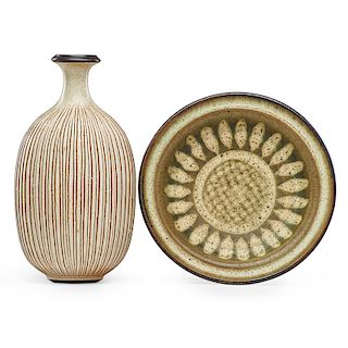 HARRISON McINTOSH Vase and bowl