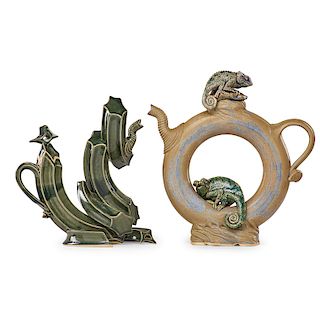 RAY BUB Two sculptural teapots