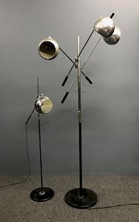 Mid-Century Modern Chrome Lamp w/ another Example