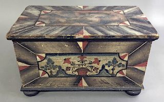 Continental Paint Decorated Storage Box