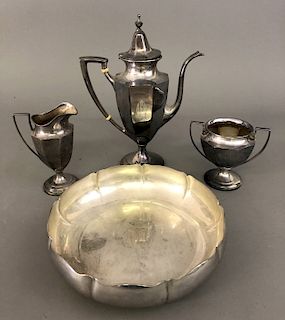 Sterling Silver Coffee Service and Bowl