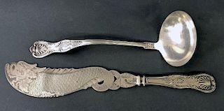 Sterling Silver "Kings" Ladle and Fish Slice