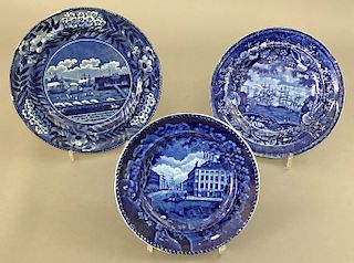Three Historical Blue Plates