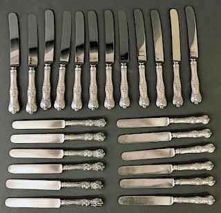 Sterling Silver "Kings" Dinner and Luncheon Knives