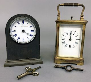 French Carriage Clock & Metal Chelsea Clock