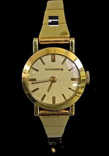 Longines 14 K Gold Ladies Wrist Watch